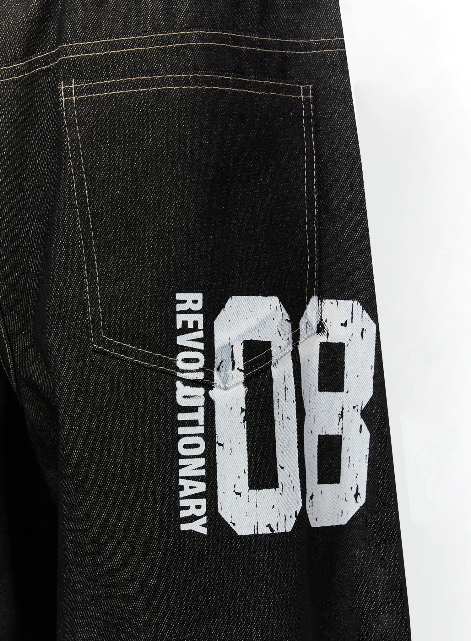 Kris Back Graphic Baggy Jeans IL524