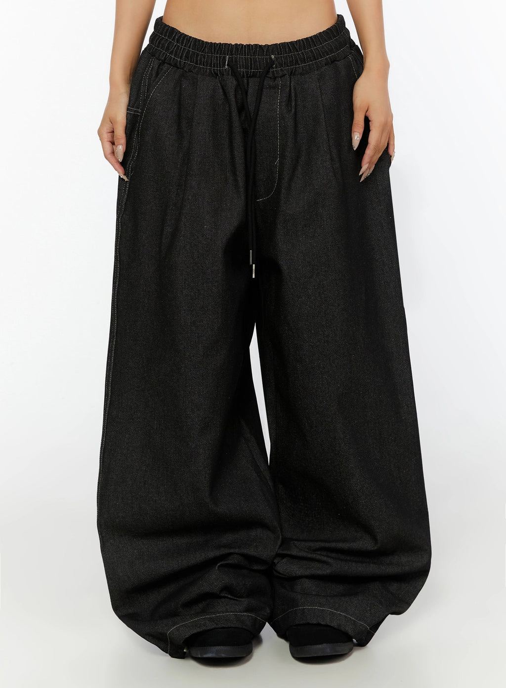 Kris Back Graphic Baggy Jeans IL524