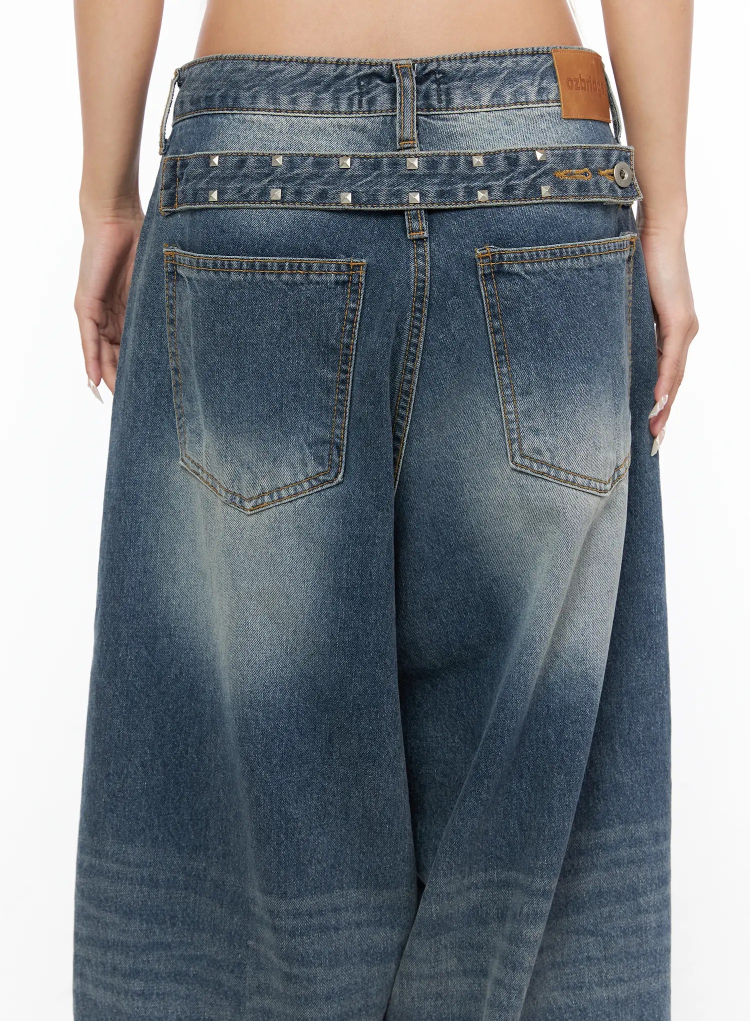 Lane Washed Wide Leg Jeans CU523