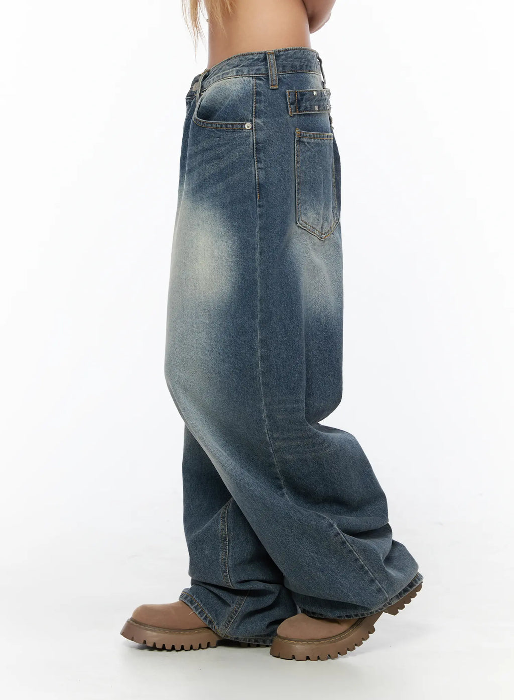 Lane Washed Wide Leg Jeans CU523