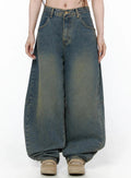 Marion Washed Wide-Leg Jeans IL506