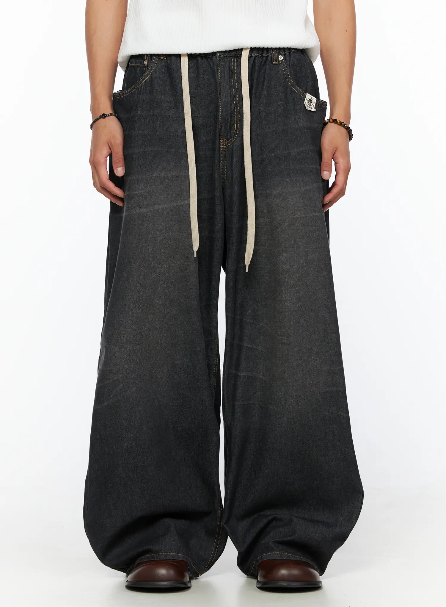 Men's Bryan Drawstring Baggy Jeans IL520