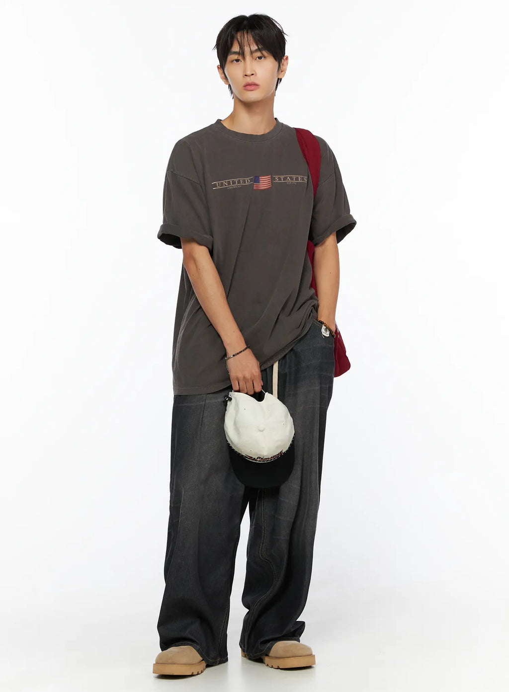 Men's Bryan Drawstring Baggy Jeans IL520