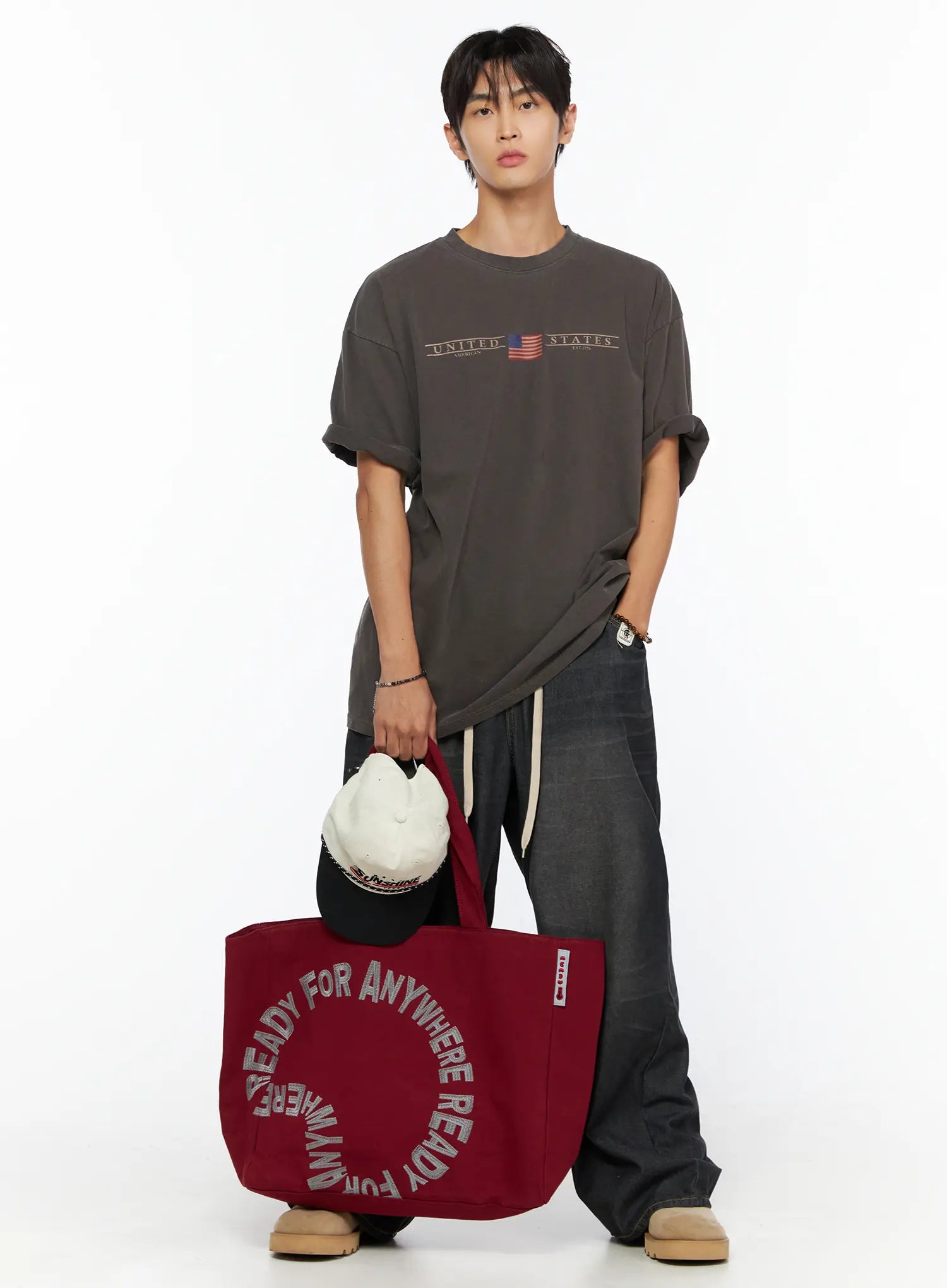 Men's Bryan Drawstring Baggy Jeans IL520