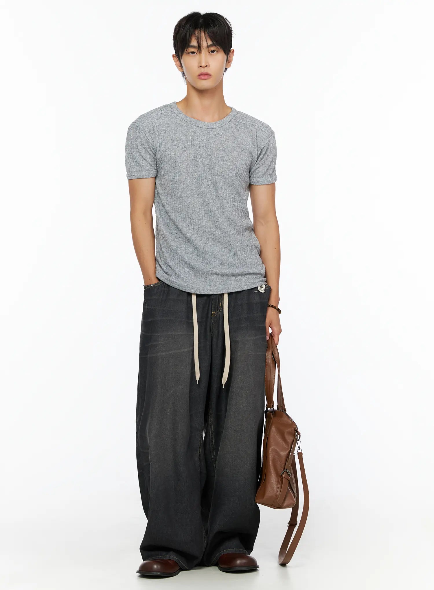Men's Bryan Drawstring Baggy Jeans IL520