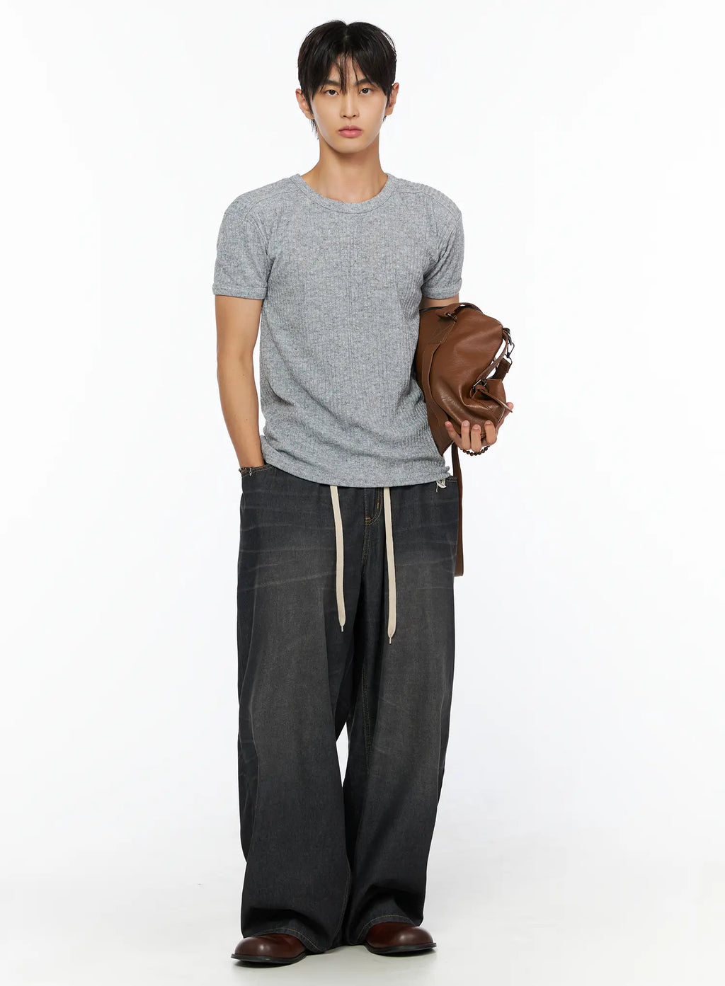 Men's Bryan Drawstring Baggy Jeans IL520