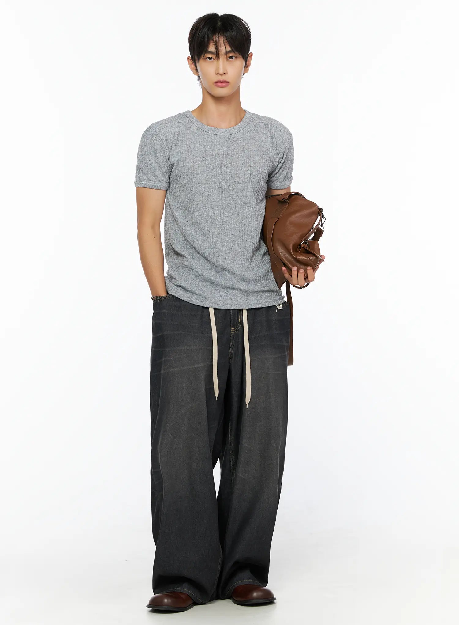 Men's Bryan Drawstring Baggy Jeans IL520