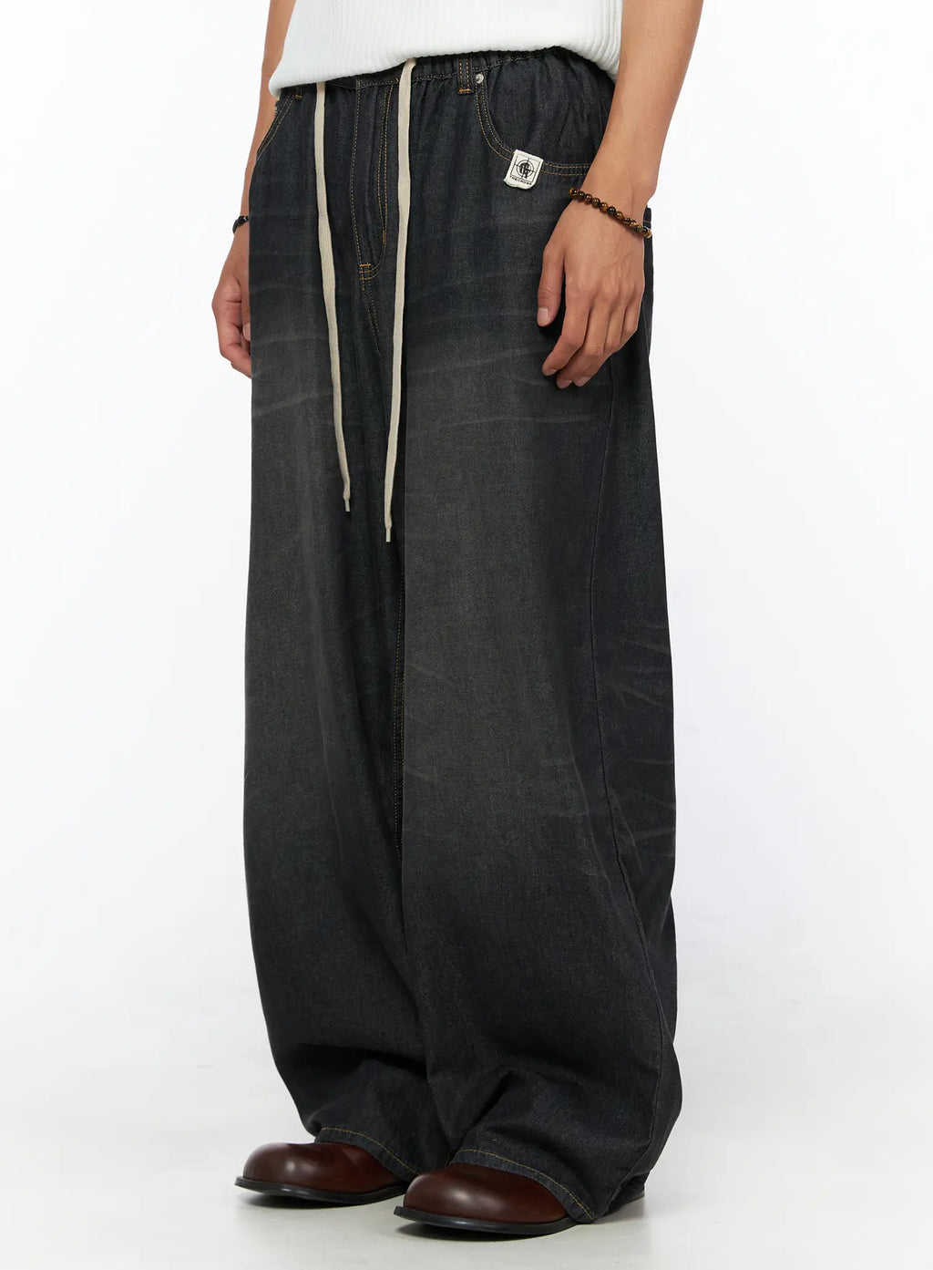 Men's Bryan Drawstring Baggy Jeans IL520