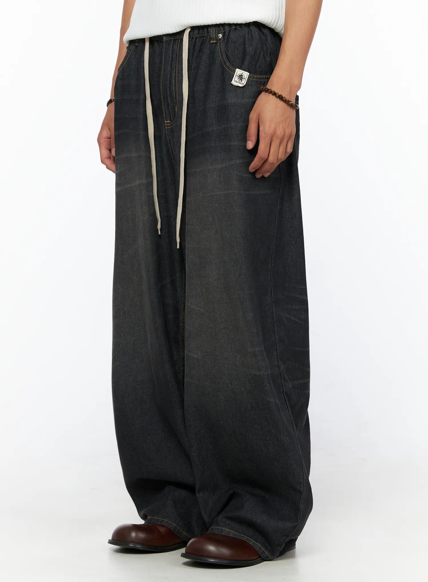 Men's Bryan Drawstring Baggy Jeans IL520