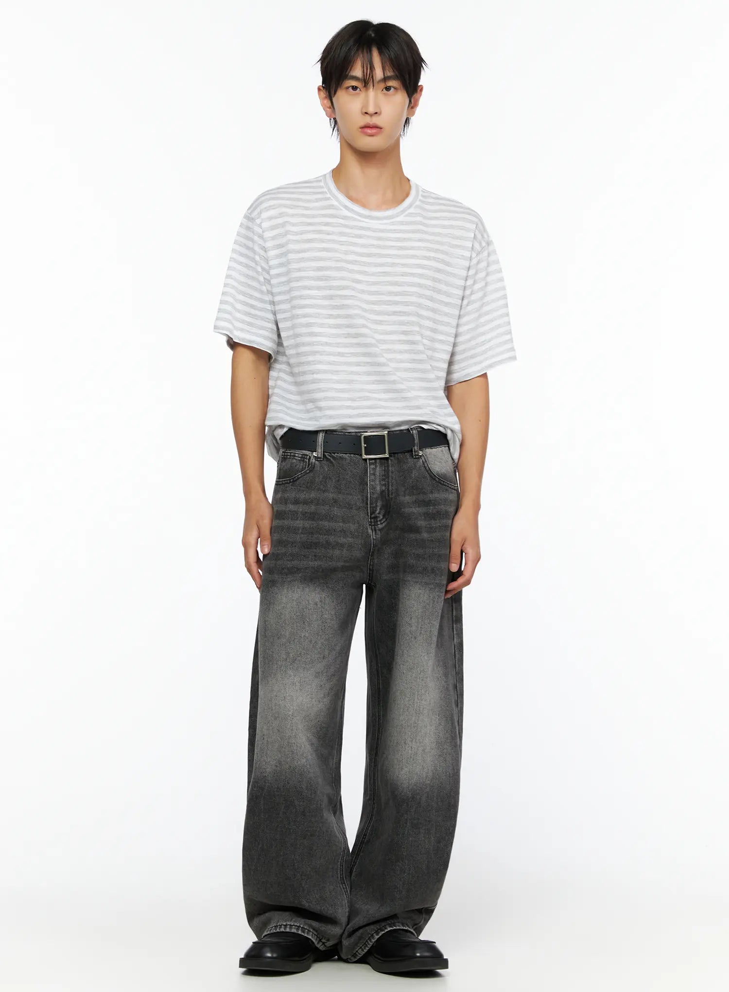 Men's Chase Vintage Wash Wide Jeans IL531