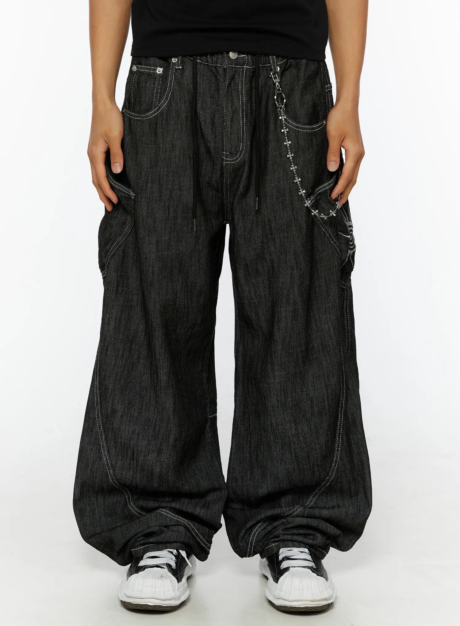 Men's Dale Embroidered Baggy Jeans IL509