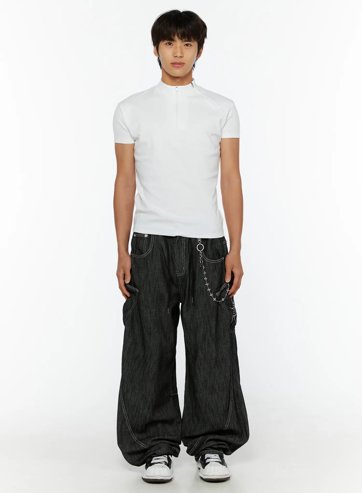 Men's Dale Embroidered Baggy Jeans IL509