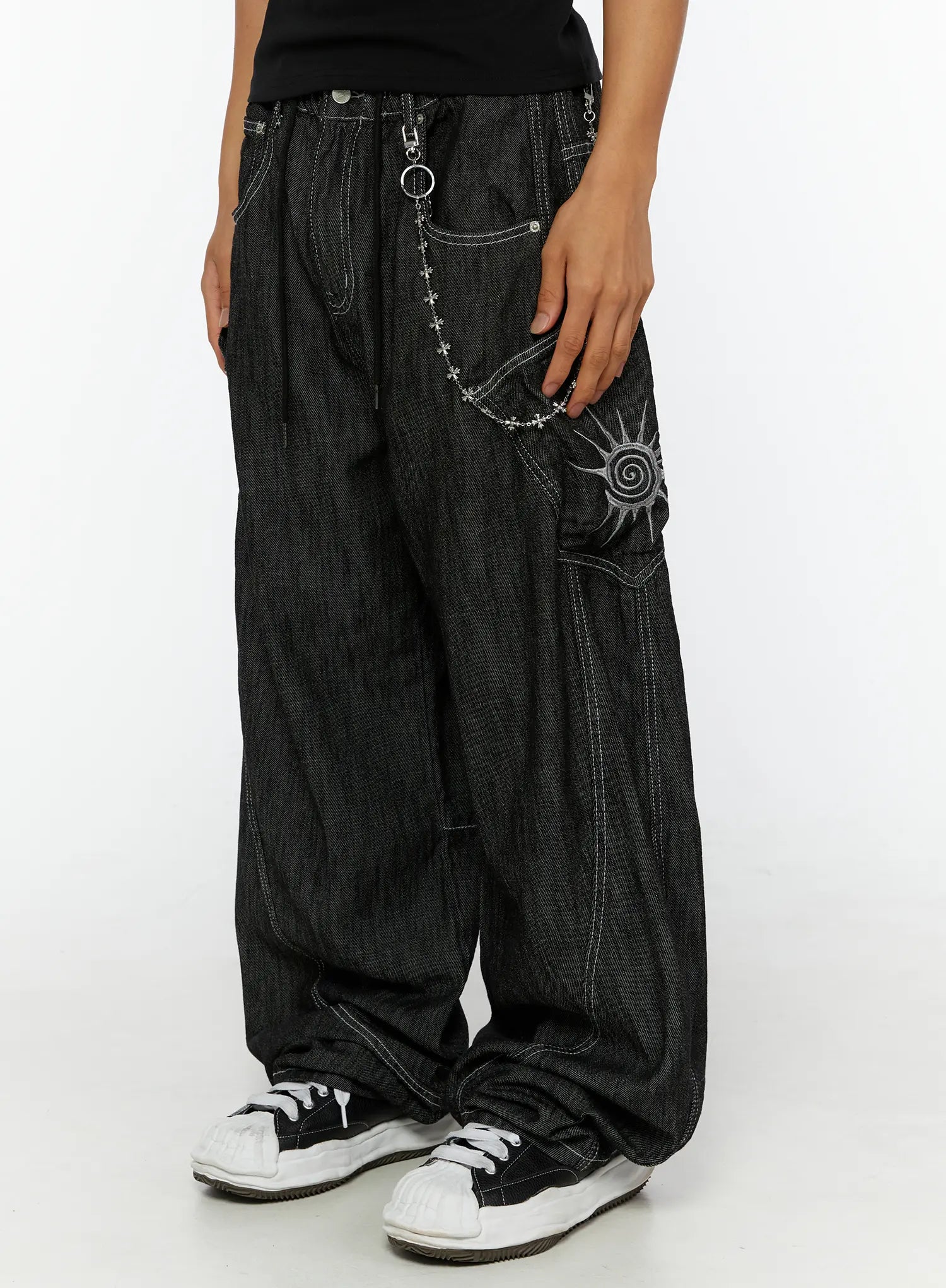Men's Dale Embroidered Baggy Jeans IL509