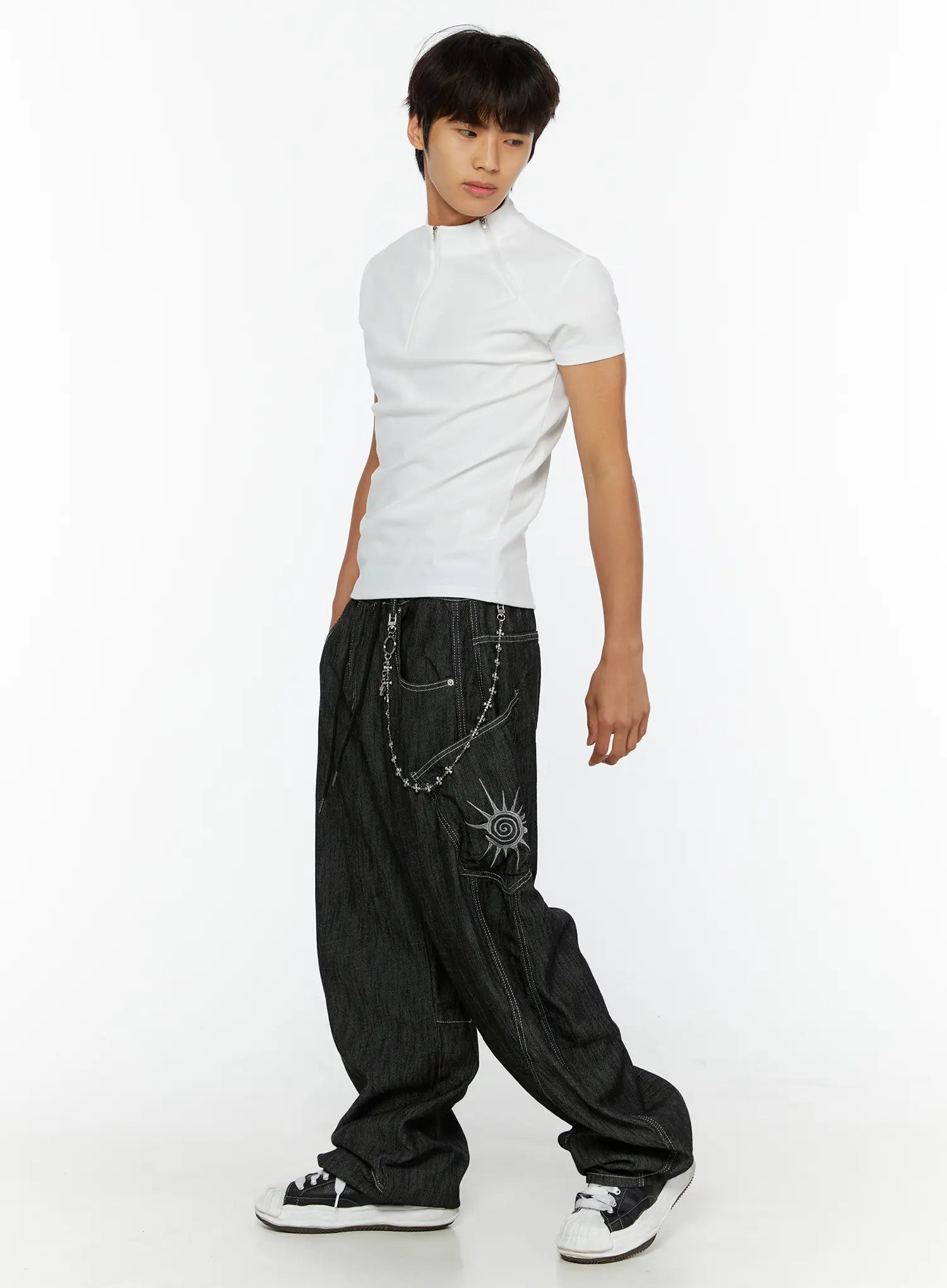 Men's Dale Embroidered Baggy Jeans IL509