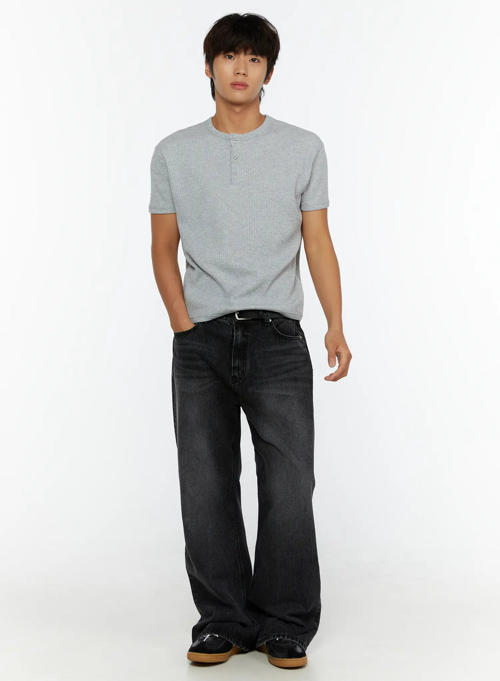 Men's Dark Wash Flare Jeans IL513