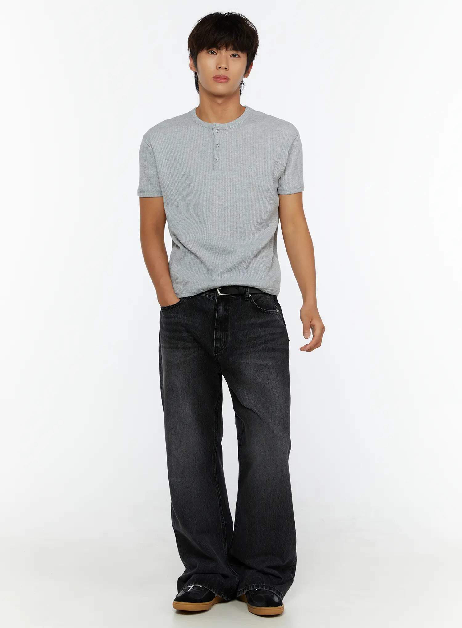 Men's Dark Wash Flare Jeans IL513