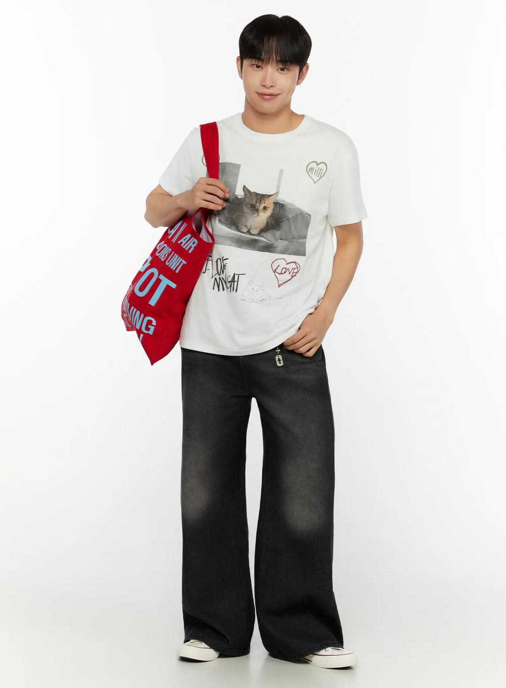 Men's Kane Wash Wide Leg Jeans IG506
