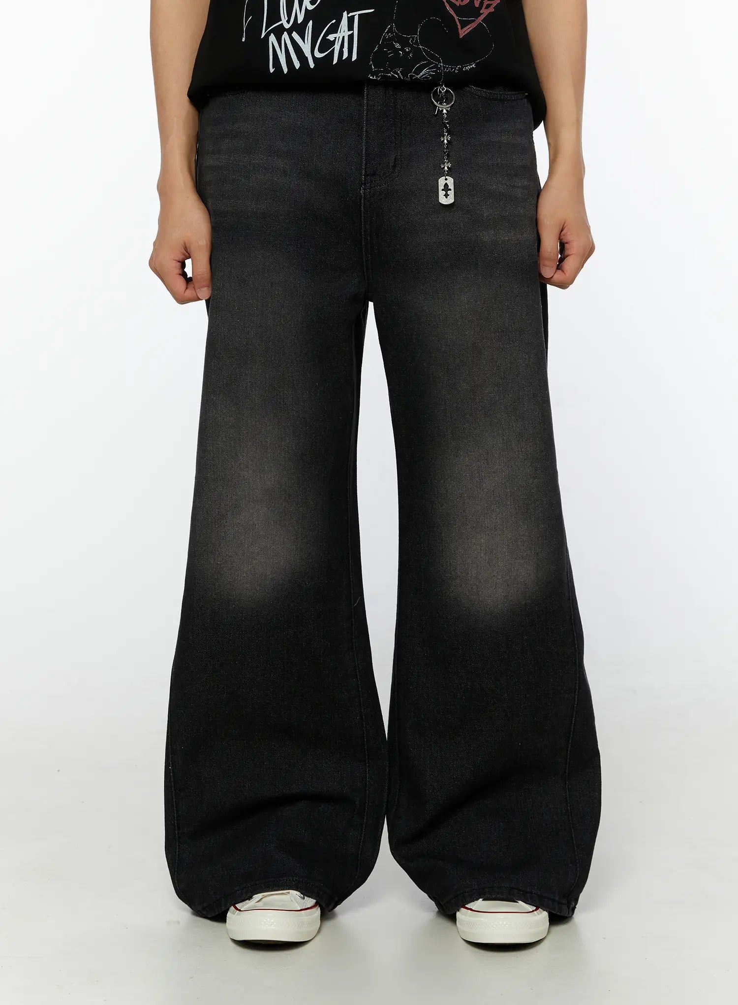 Men's Kane Wash Wide Leg Jeans IG506