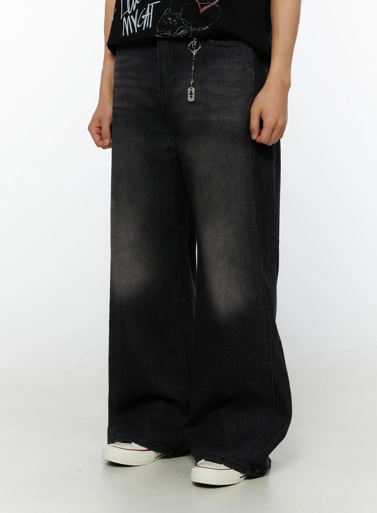 Men's Kane Wash Wide Leg Jeans IG506