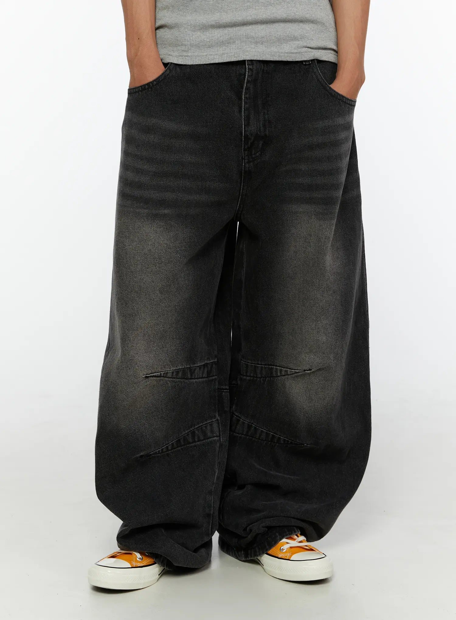 Men's Leon Dark Wash Baggy Jeans IG507