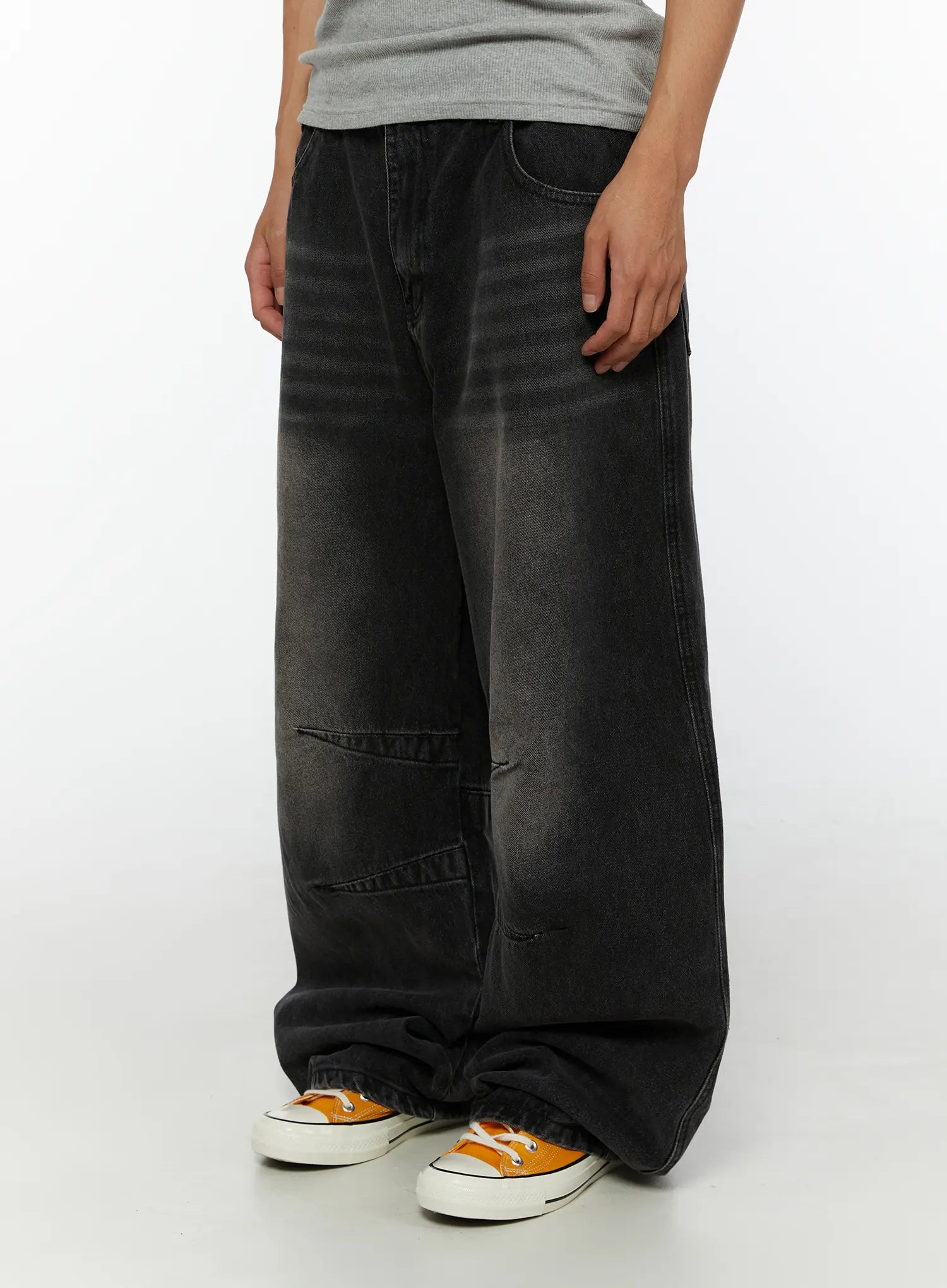 Men's Leon Dark Wash Baggy Jeans IG507