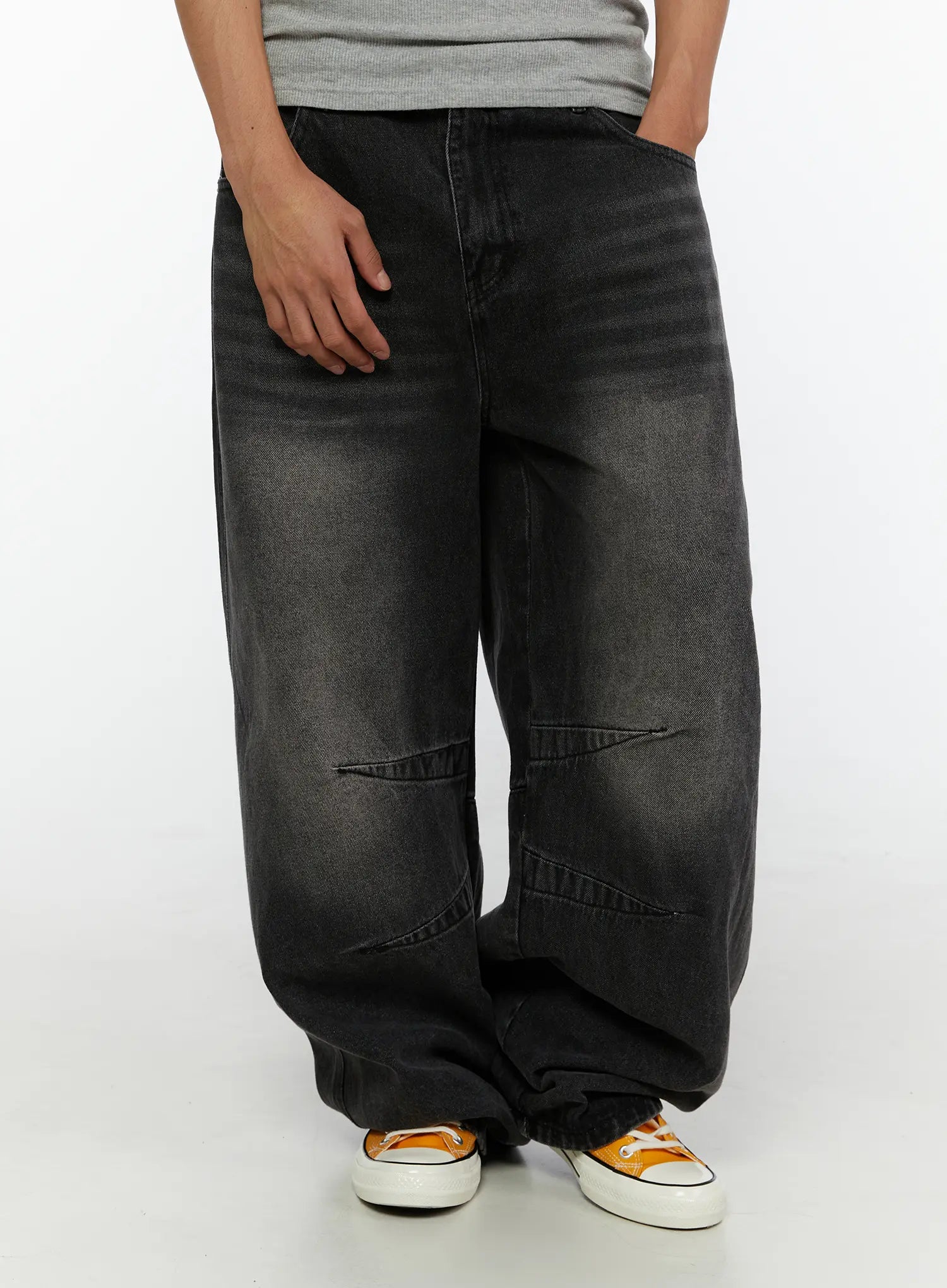 Men's Leon Dark Wash Baggy Jeans IG507