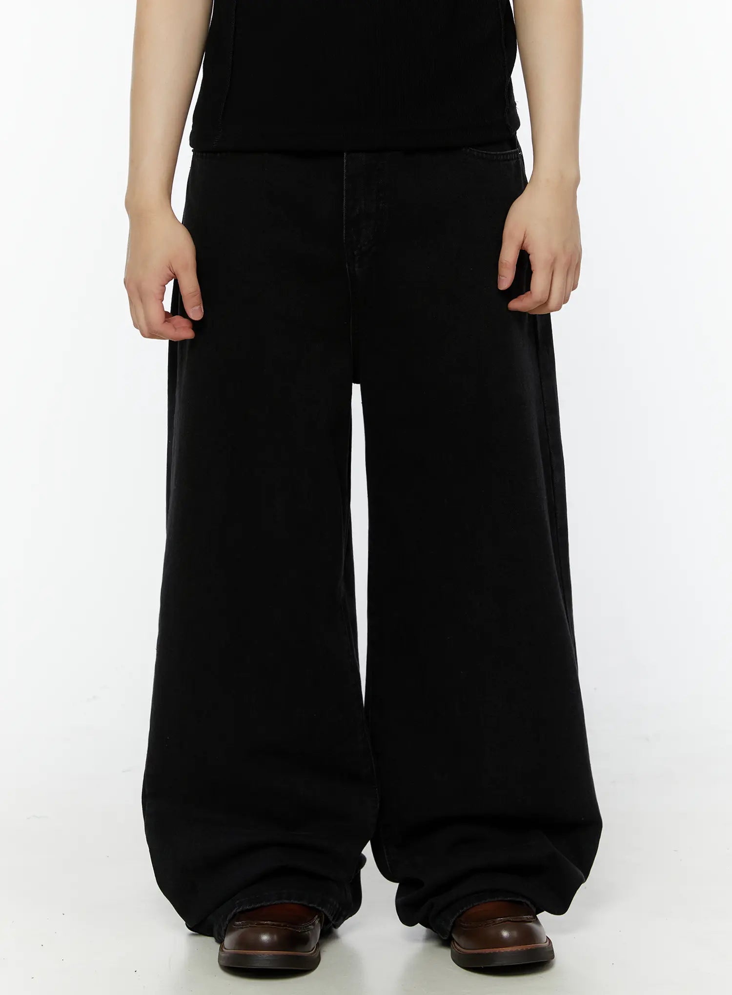 Men's Relaxed Fit Wide Leg Jeans IL509