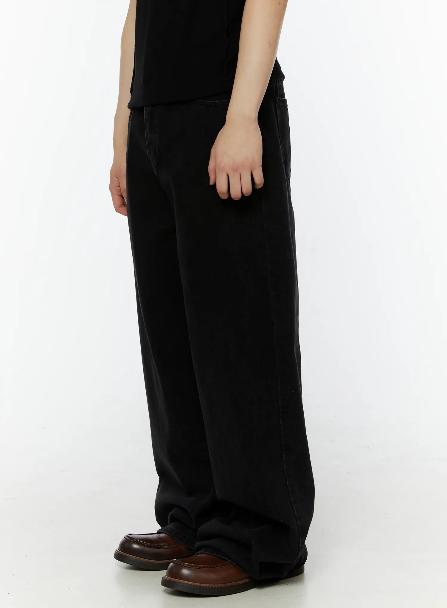 Men's Relaxed Fit Wide Leg Jeans IL509