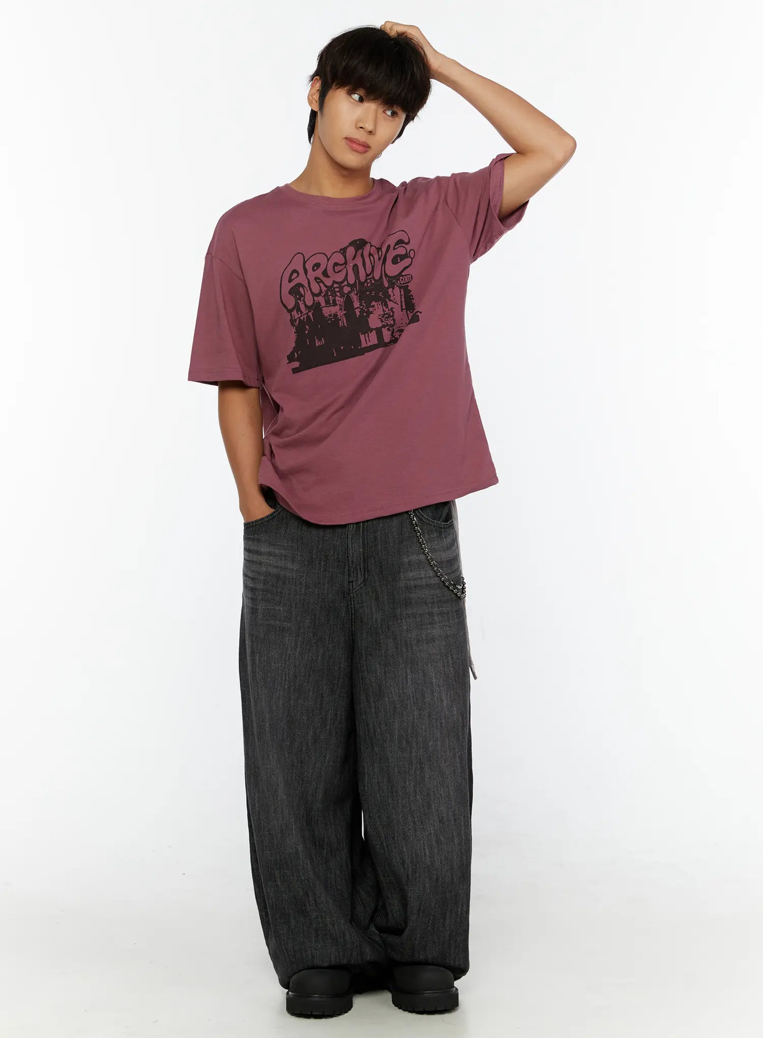 Men's Wide Leg Balloon Jeans IL515