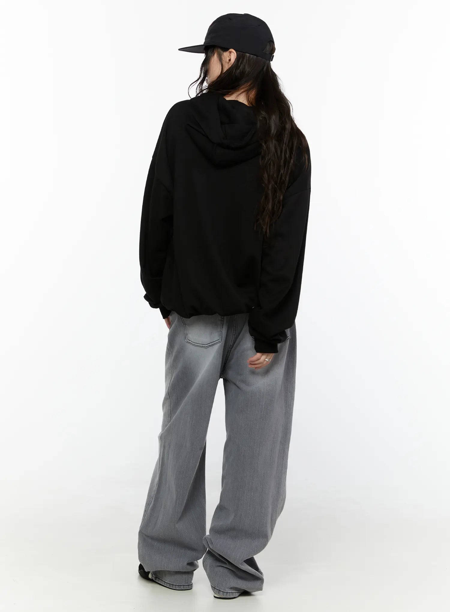 Nyx Gray Wash Wide Leg Jeans CG504