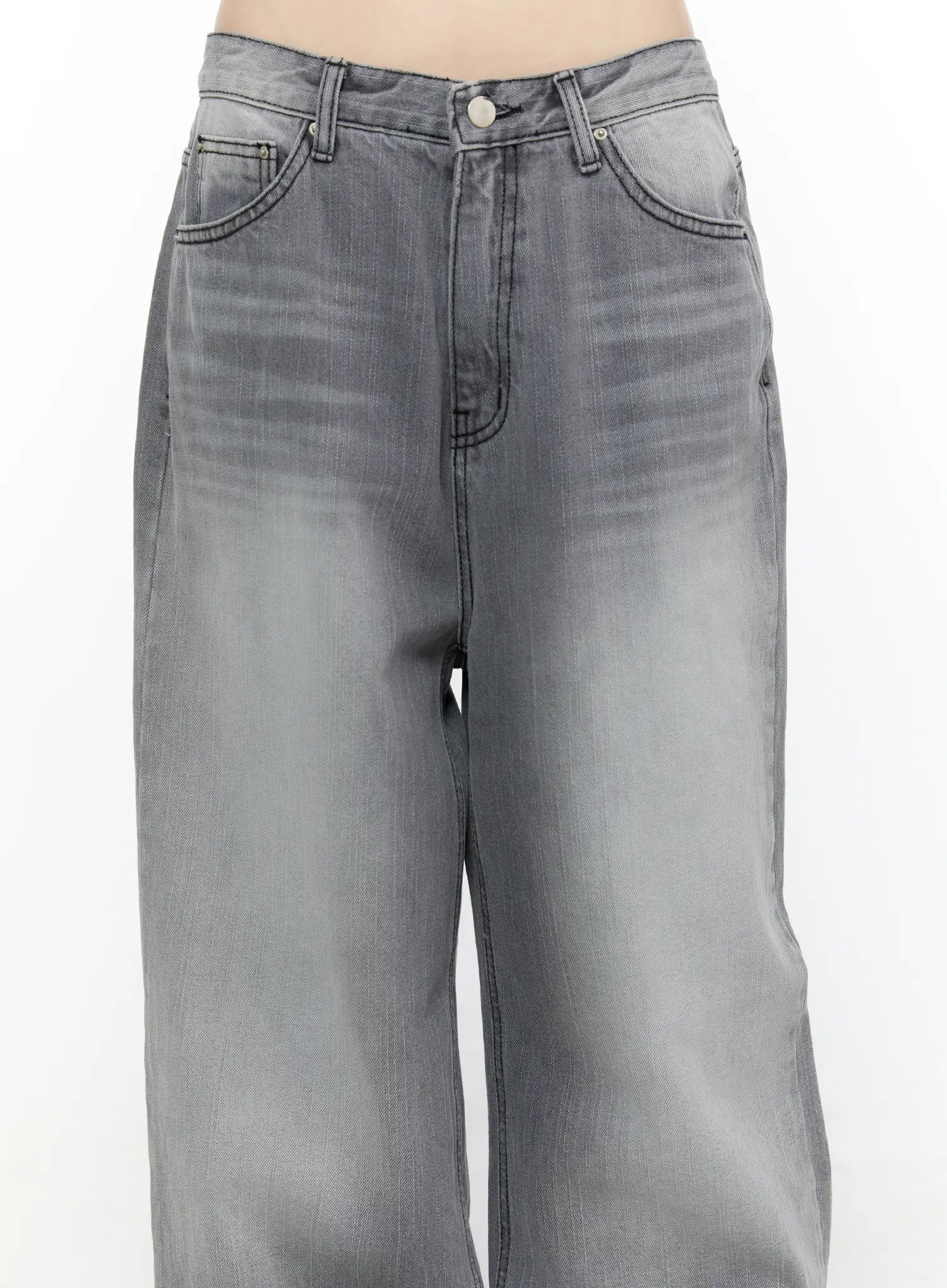 Nyx Gray Wash Wide Leg Jeans CG504