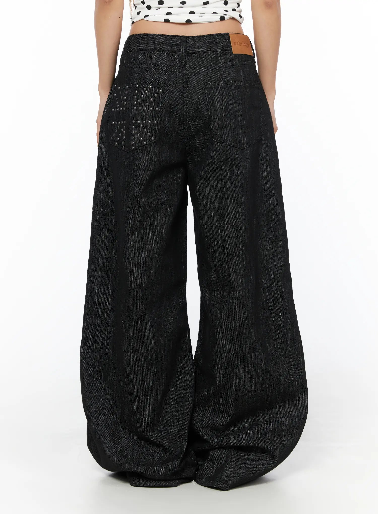 Rene Studded Wide Leg Jeans CU524
