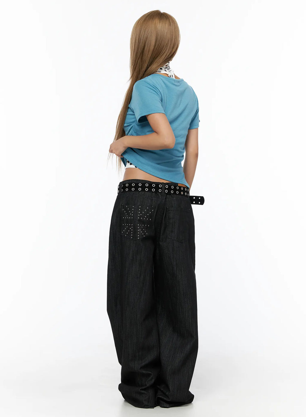 Rene Studded Wide Leg Jeans CU524