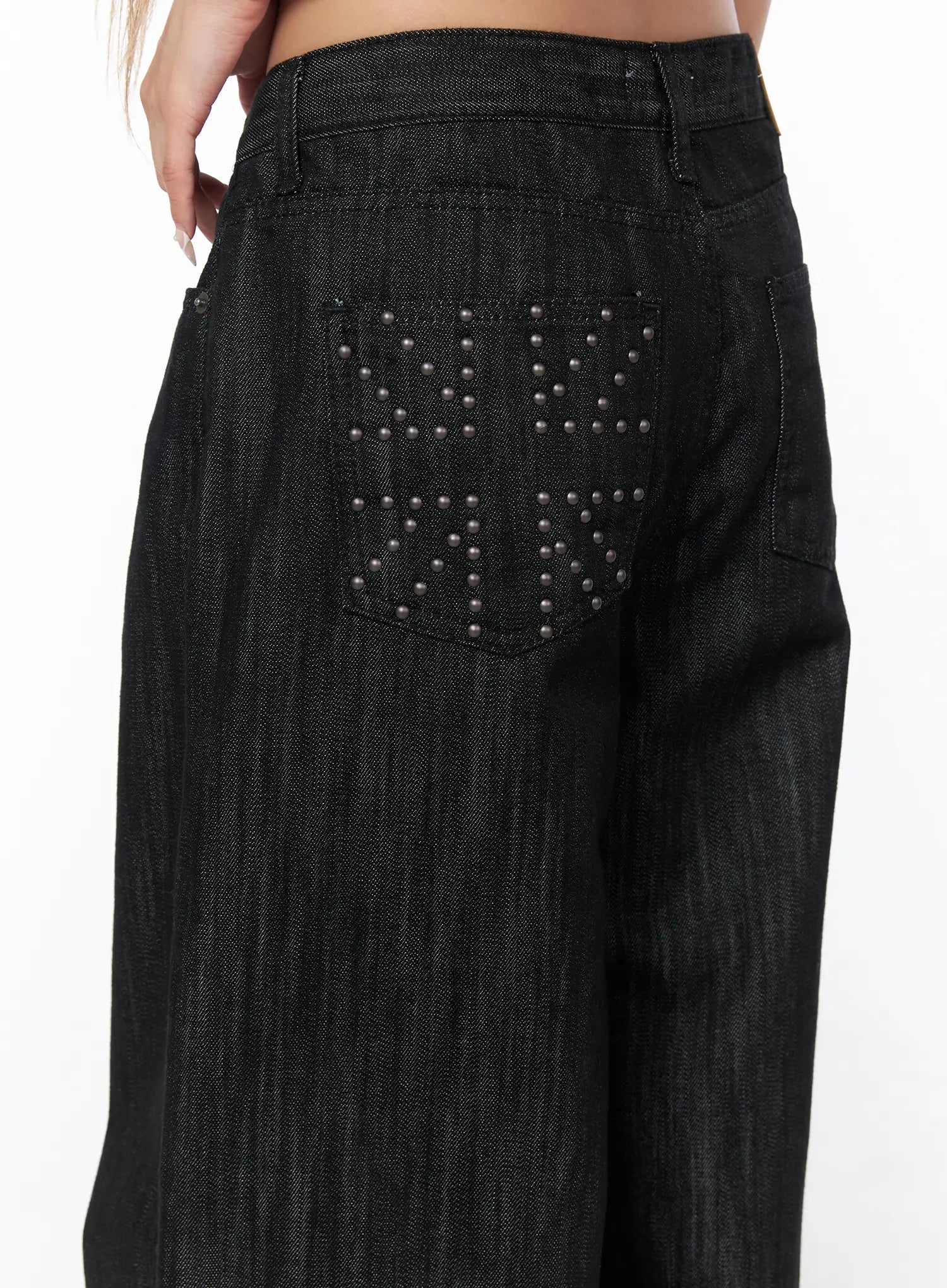 Rene Studded Wide Leg Jeans CU524