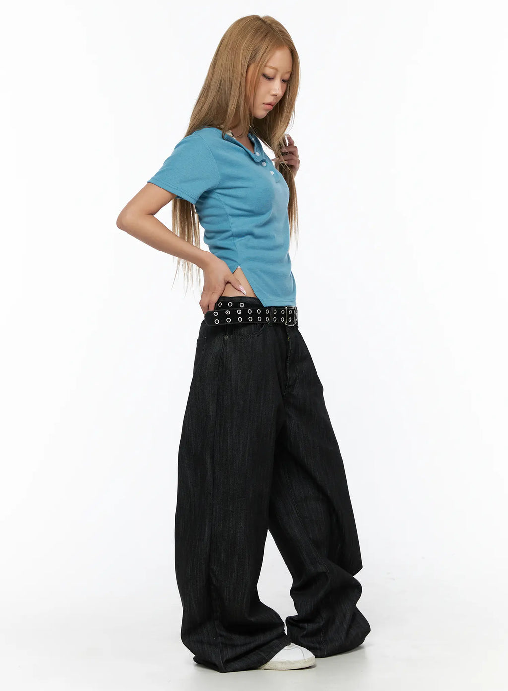 Rene Studded Wide Leg Jeans CU524