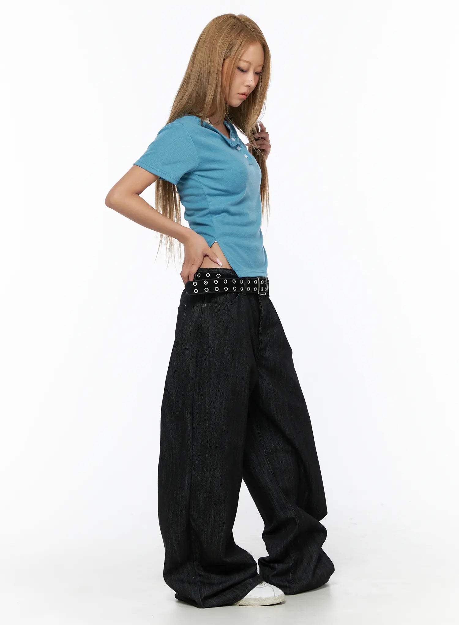 Rene Studded Wide Leg Jeans CU524