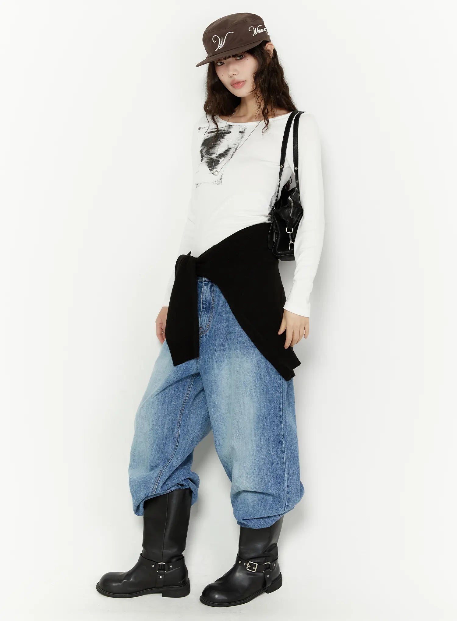 Robbie Washed Wide Leg Jeans CG511