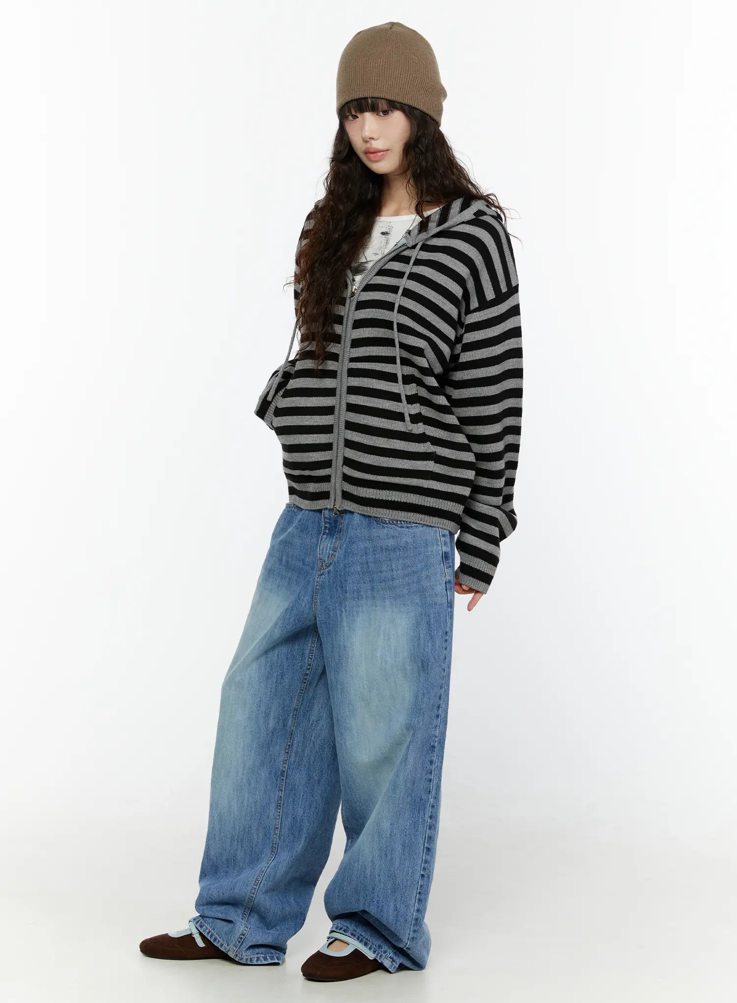 Robbie Washed Wide Leg Jeans CG511