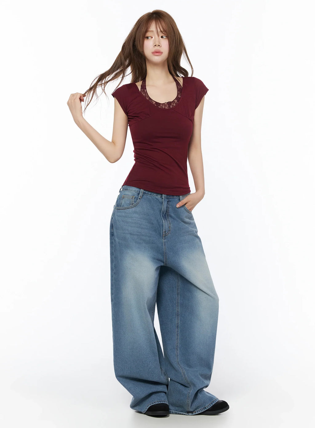 Veya Washed Baggy Jeans IU525