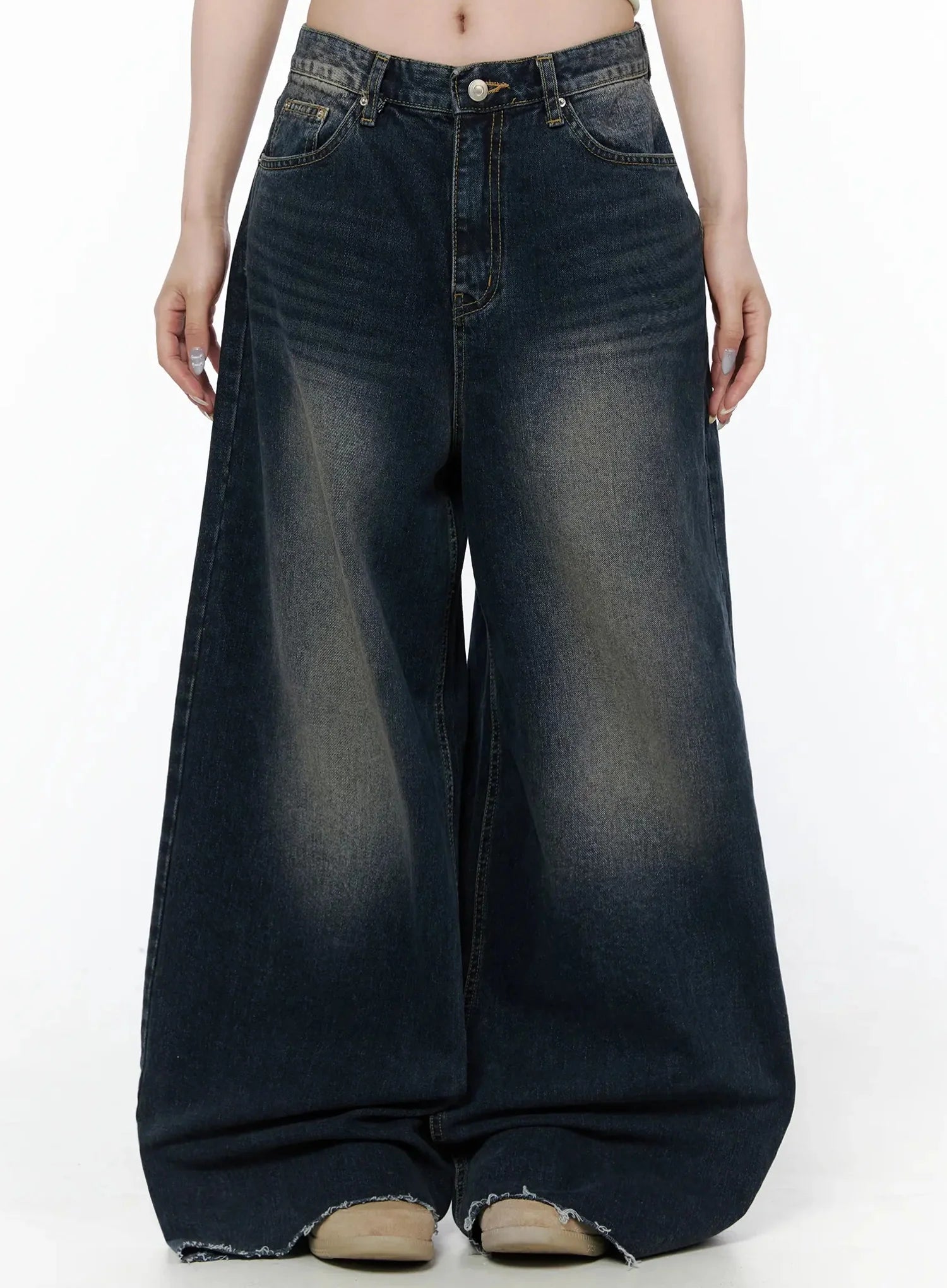 Zelie Dark Wash Wide-Leg Jeans IL506