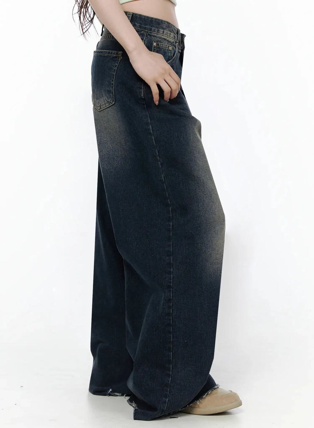 Zelie Dark Wash Wide-Leg Jeans IL506