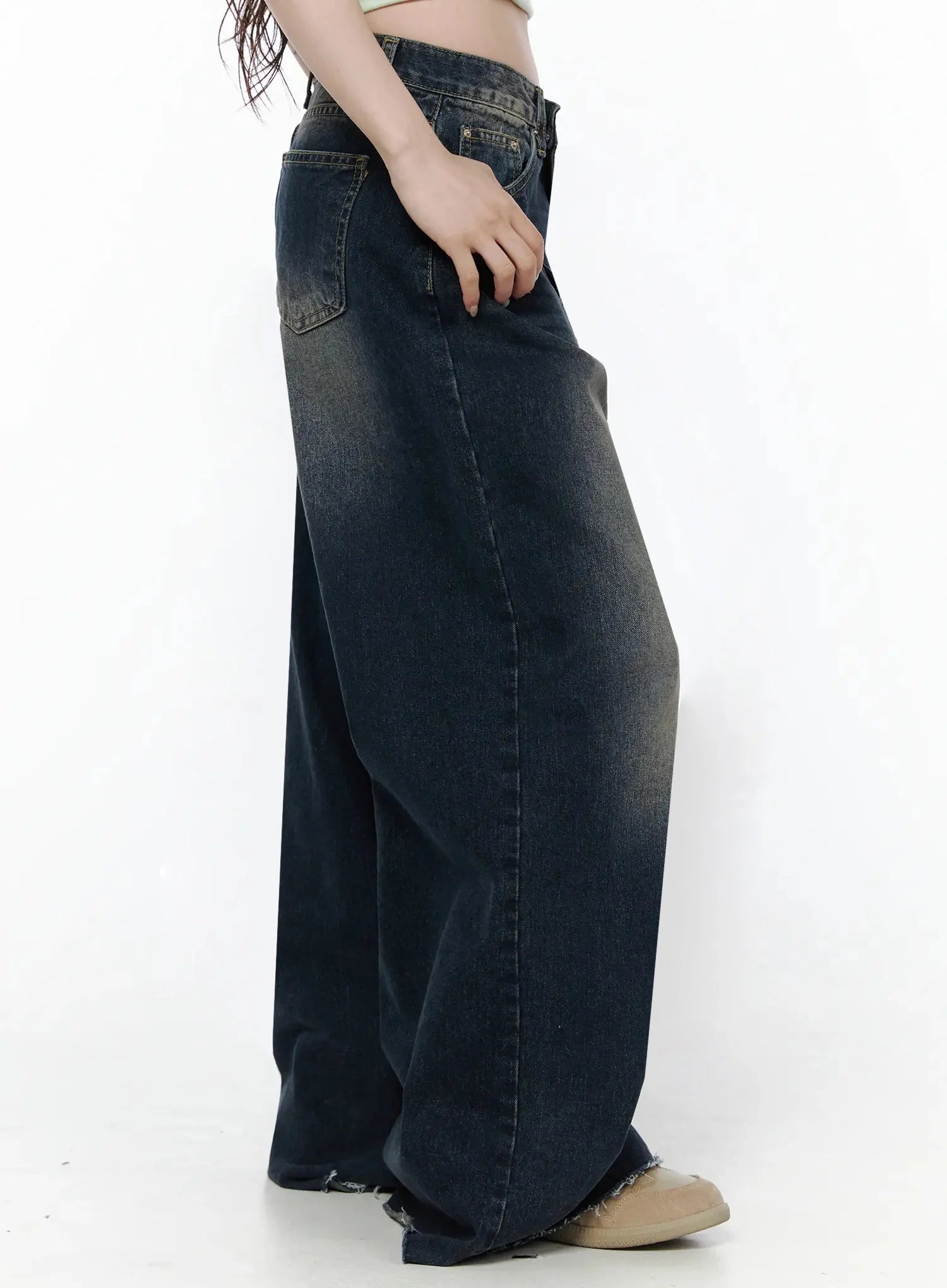 Zelie Dark Wash Wide-Leg Jeans IL506