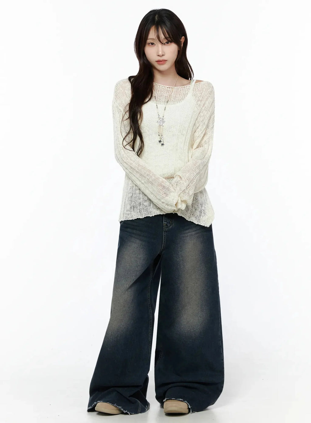 Zelie Dark Wash Wide-Leg Jeans IL506