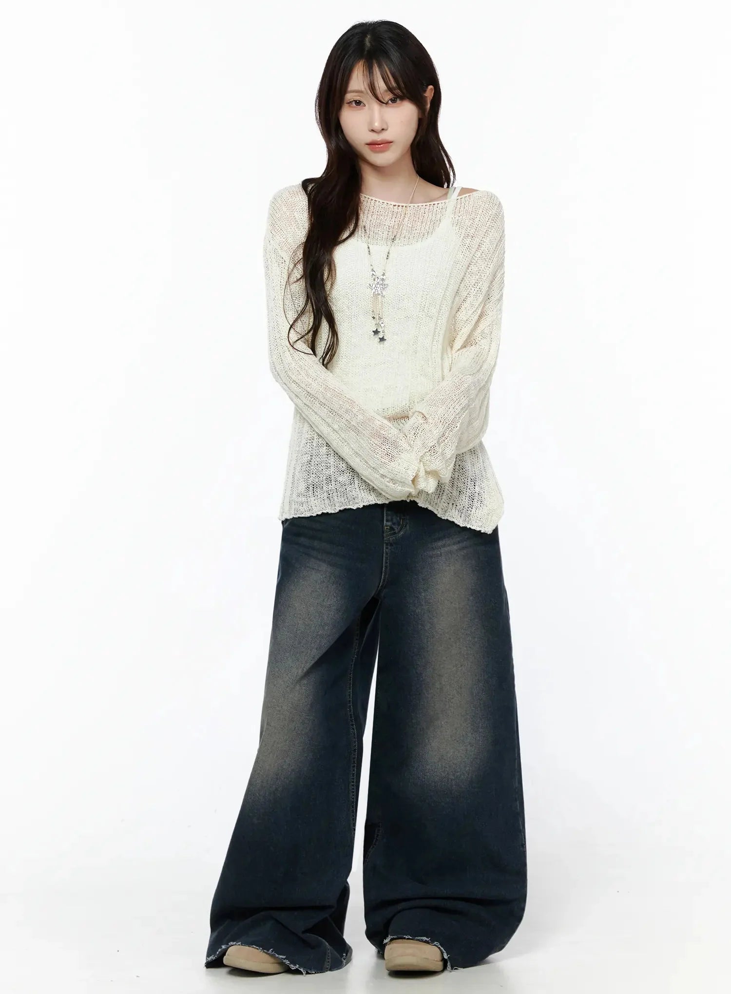 Zelie Dark Wash Wide-Leg Jeans IL506