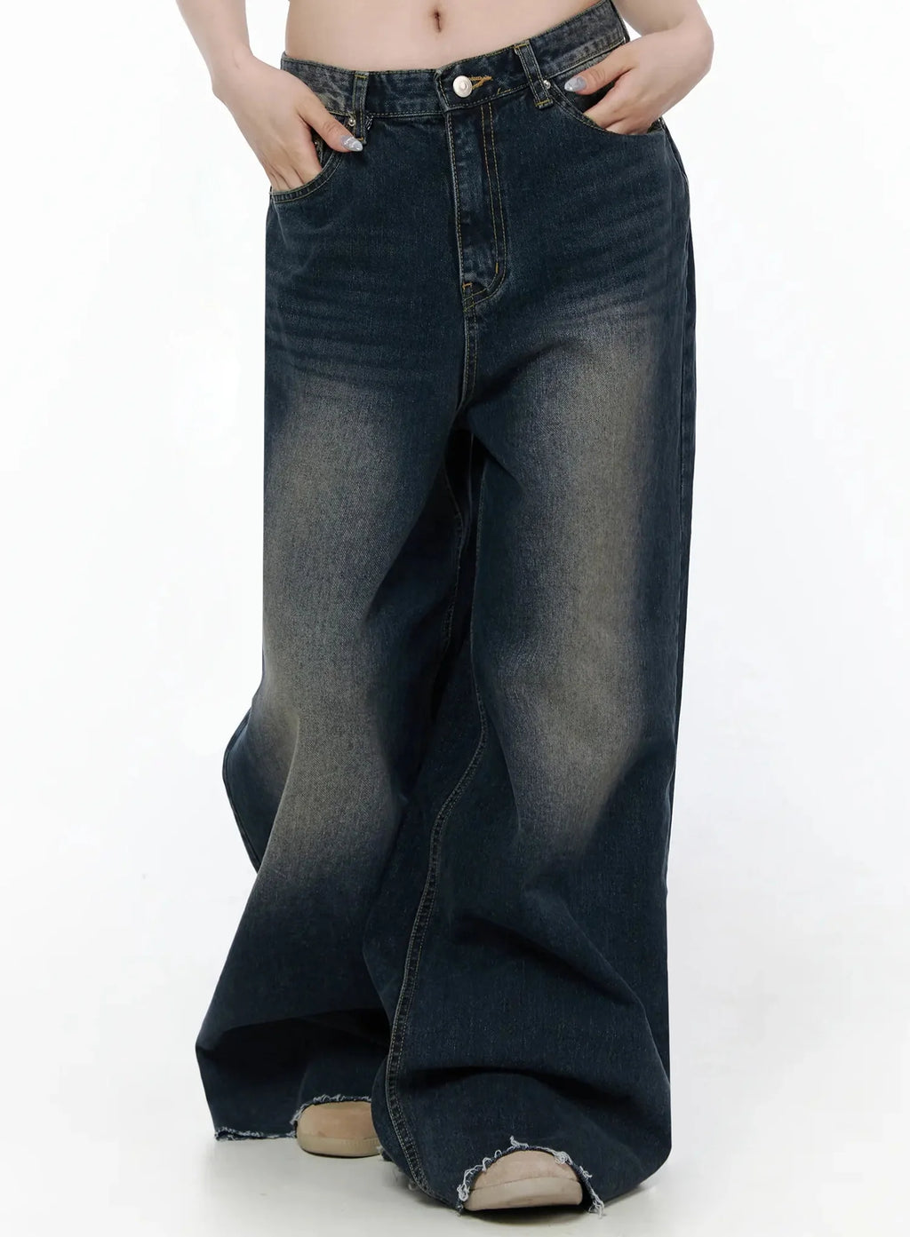 Zelie Dark Wash Wide-Leg Jeans IL506