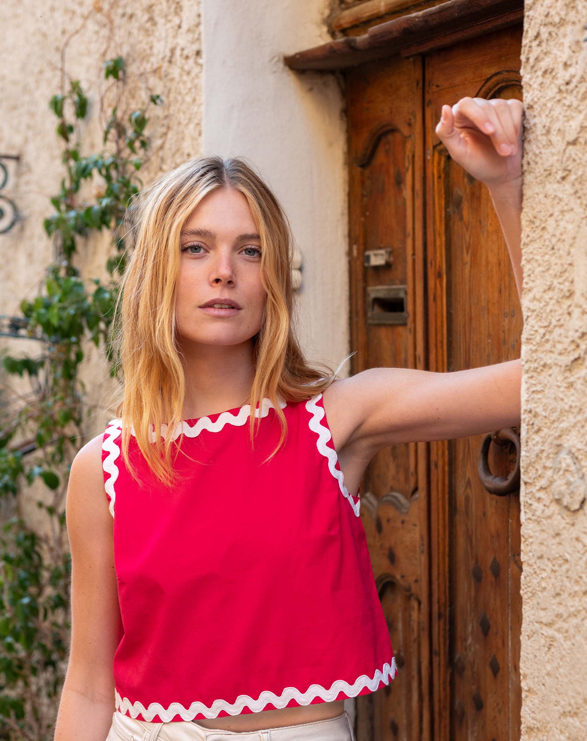 Luna Cropped Ric Rac Tank