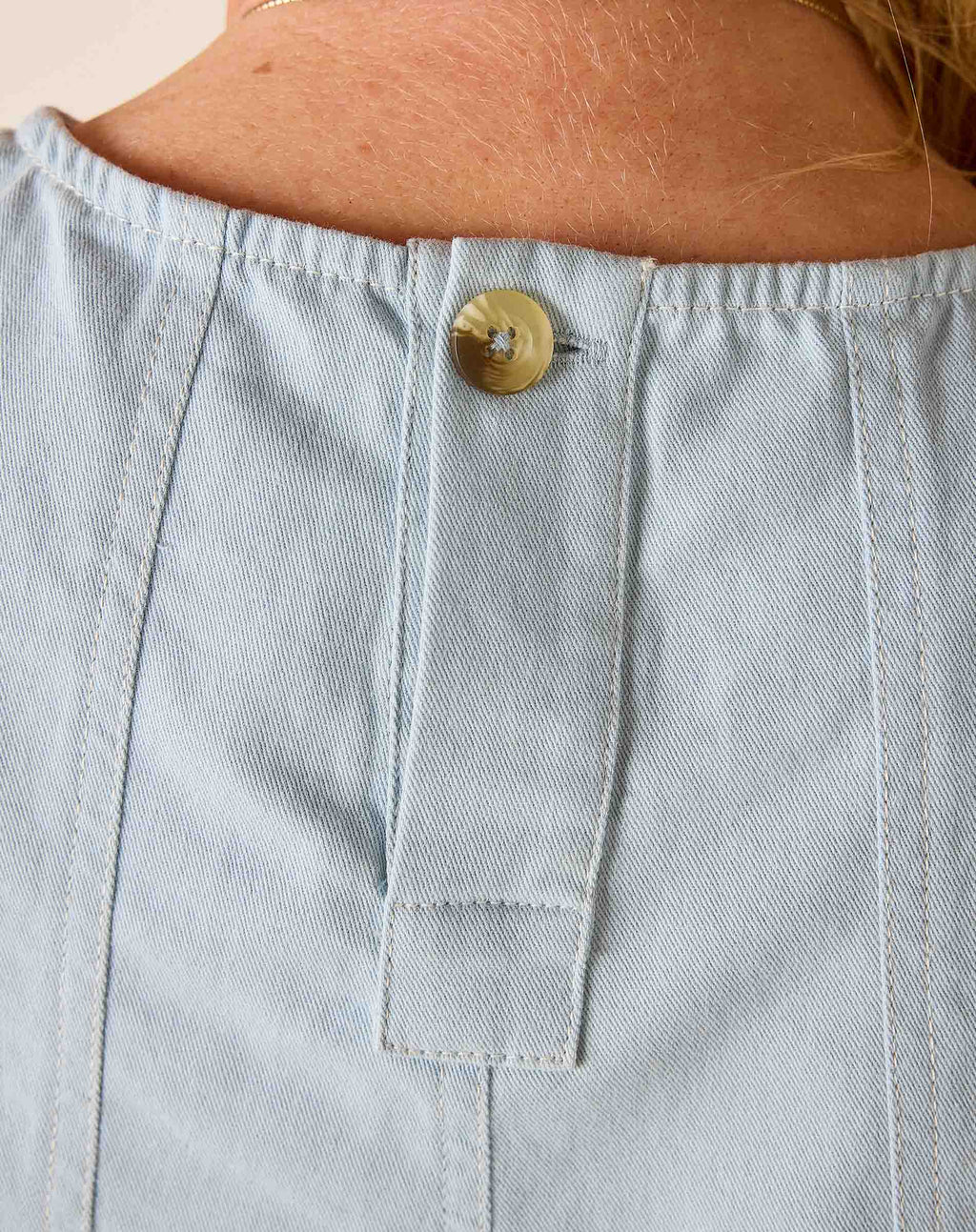 Luna Twill Paneled Top