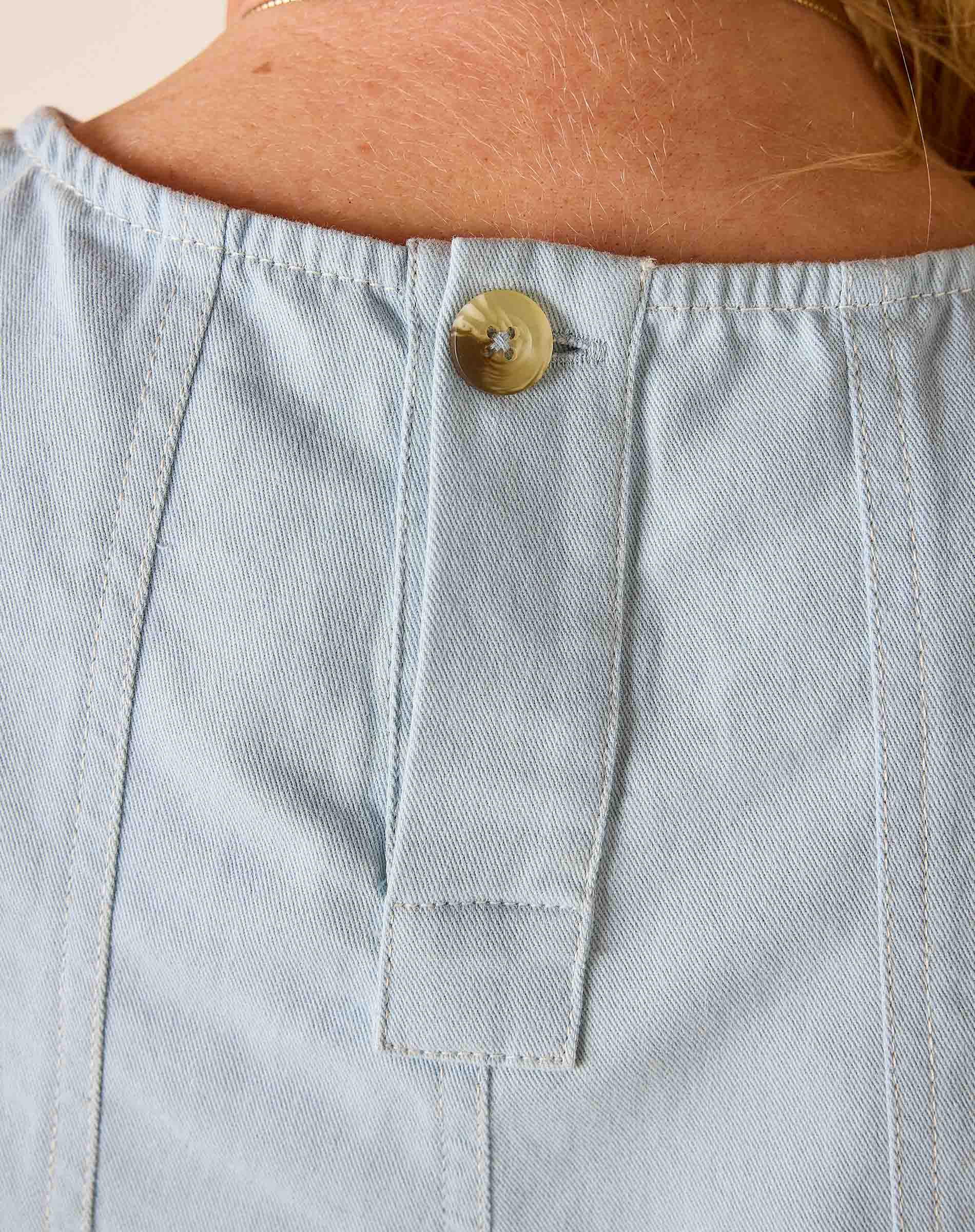Luna Twill Paneled Top