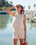 Luna Twill Paneled Top