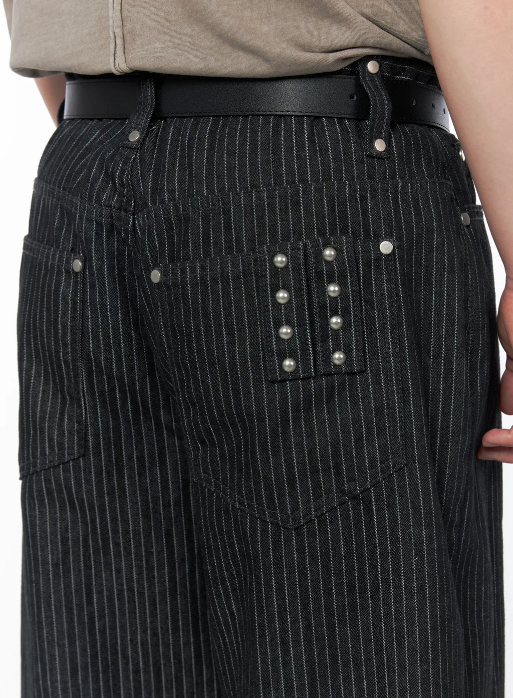 Men's Alexis Striped Wide Leg Jeans IU523